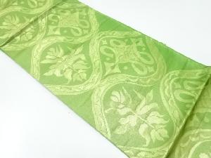 抽象草花模様織出し袋帯